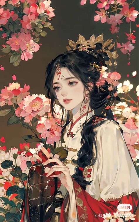 Chinese Portrait, Traditional Girl, Hanfu Art, Tears Art, Chinese Illustration, Japon Illustration, Chinese Art Girl, 다크 판타지, Painting Of Girl