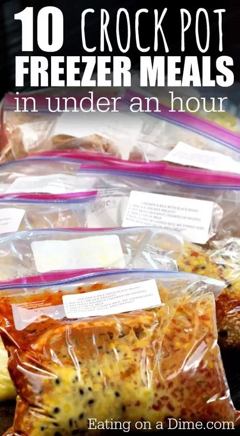 Crock Pot Freezer Meals, Chicken Smothered, Dip Sandwiches, Freezer Dinners, Smothered Pork, Slow Cooker Freezer Meals, Freezer Friendly Meals, Freezable Meals, Freezer Meal Planning