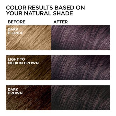 AmazonSmile : L'Oreal Paris Feria Multi-Faceted Shimmering Permanent Hair Color, 525 Purple Smoke, Pack of 1, Hair Dye : Beauty Feria Hair Color, Deep Black Hair, Blue Black Hair Color, Silver Hair Dye, Edgy Hair Color, Hair Levels, Yellow Blonde, Blue Black Hair, Brown Hair Dye