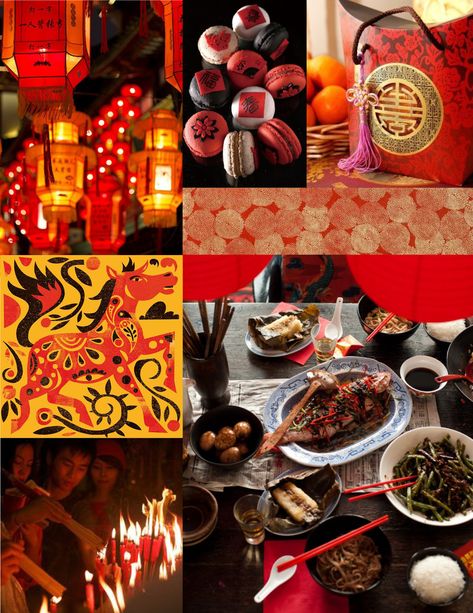 Chinese-New-Year-2014_moodboard Chinese Mood Board, China Moodboard, Chinese Moodboard, Chinese New Year Aesthetic, Chinese Culture Aesthetic, Chinese Culture Design, Chinese Color Palette, Chinese Style Design, Holiday China