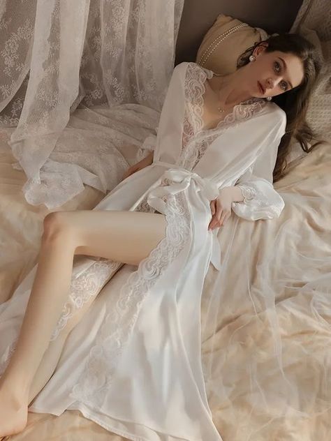 Excellent quality and great design. In short to reorder with the supplier. Bridal Nightgown, One Piece Lingerie, Feather Wedding, Modest Dresses Casual, Loungewear Luxury, Summer Lace, Silk Lace, Fashion Inspiration Design, Modest Dresses