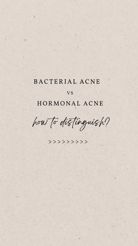 Can you distinguish between hormonal and bacterial acne? #acnetips #acne Black Friday Esthetician, Facial Post Ideas, Esthetician Content Ideas, Acne Awareness Month, Bacterial Acne, Acne Aesthetic, Esthetician Ideas, Dermatology Aesthetic, Esthetician Posts