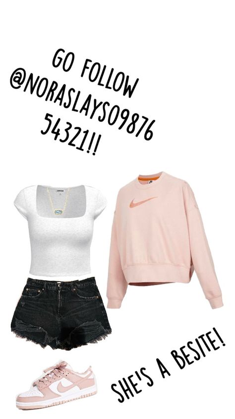 #nike#kendrascott Girls Outfits Aesthetic, Middle School Outfits 7th Grade Baddie, Outfits 7th Grade, Middle School Outfits 7th Grade, School Outfits 7th Grade, Aesthetic Nike, Middle School Outfits, Cute Nike, Cute Nike Outfits