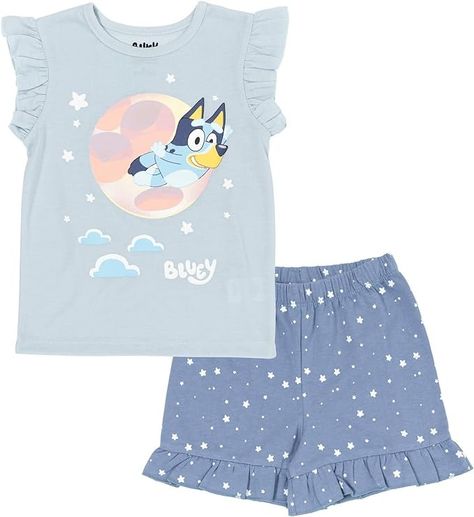 Amazon.com: Bluey Toddler Girls T-Shirt and French Terry Shorts Outfit Set 2T: Clothing, Shoes & Jewelry Bluey Outfit For Toddler Girl, French Terry Shorts, Outfit Set, Girls Tshirts, Short Sets, Short Outfits, Toddler Girl, Kids Fashion, Kids Outfits