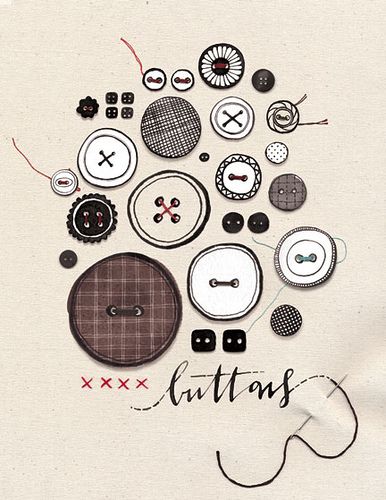 달력 디자인, 동화 삽화, Button Cards, Button Art, Button Crafts, Stuffed Toys, Vintage Buttons, Sewing Room, The Words