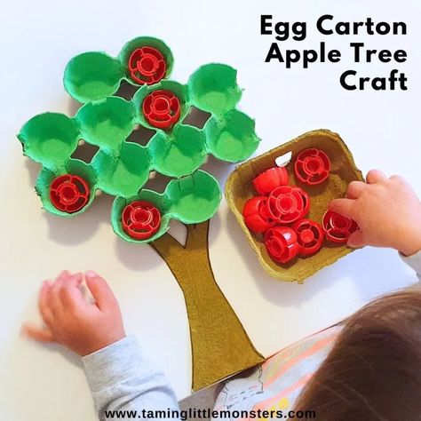 Apple Tree Craft, Picking Apples, Apple Preschool, Fine Motor Activity, Apple Unit, Fine Motor Activities For Kids, Fall Preschool Activities, Apple Activities, Apple Craft