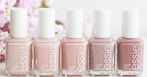 Neutral Essie Nail Polish Shades, Essie Ballet Slippers Pedicure, Essie Sheer Fantasy Nail Polish, Essie Ballet Slippers Vs Mademoiselle, Essie Neutral Nail Polish, Essie Neutral Colors, Nude Nail Polish For Fair Skin, Essie Nail Polish 2023, Essie Nail Polish Neutral