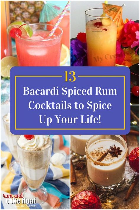 🍹🔥 Spice up your happy hour with these delicious Bacardi Spiced Rum Cocktail recipes! 🍸😍 Whether you're a fan of sweet, sour, or spicy flavors, these cocktails are sure to impress your taste buds. 🤤 Mix things up and try a new cocktail tonight! 🌟 #BacardiSpicedRum #CocktailRecipes #HappyHour #Mixology #SpiceItUp #DrinkResponsibly 🍻 Bacardi Spiced Rum Drinks, Bacardi Drinks, Spiced Rum Drinks, Spiced Rum Cocktails, Bacardi Cocktail, Rum Cocktail Recipes, Spiced Drinks, Rum Recipes, Bacardi Rum