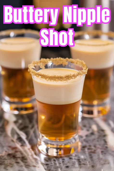 Indulge in the smooth and creamy Buttery Nipple Shot, a classic favorite. Click to learn how to make this delightful shot! Fall Shots Alcohol Drink Recipes, Shots Alcohol Recipes, Friends Enjoying, Shots Alcohol, Yummy Alcoholic Drinks, Liquor Drinks, Fruity Drinks, Shot Recipes, Cocktail Recipes Easy