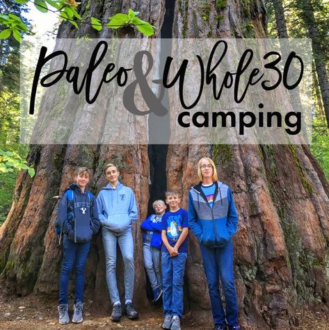 Paleo & Whole30 Camping - WholeFoodFor7 Paleo Camping Food, Paleo Camping, Paleo Marshmallows, Camping Food Ideas, Healthy Camping Food, Paleo Granola, Camping Breakfast, Chicken Apple Sausage, Gluten Free Buns