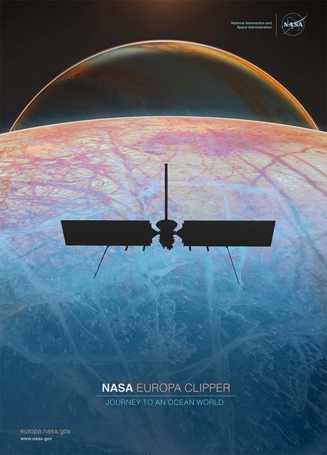 Europa Planet, Europa Clipper, Space Posters, Jupiter Moons, Nasa Poster, Planetary Science, Star System, Space Nasa, Motion Graphic