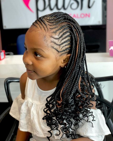 Braided hairstyles | Braided Cornrow hairstyles | Box Braids | Cornrow hairstyles Girls Cornrows Black Kids, Fulani Braids Hairstyles For Kids, Latest Hair Braids For Kids, Cornrows Braids For Black Kids, Black High Ponytail, Cornrow Ideas For Kids, Kids Fulani Braids, Braids For Kids Black, Cornrows For Kids