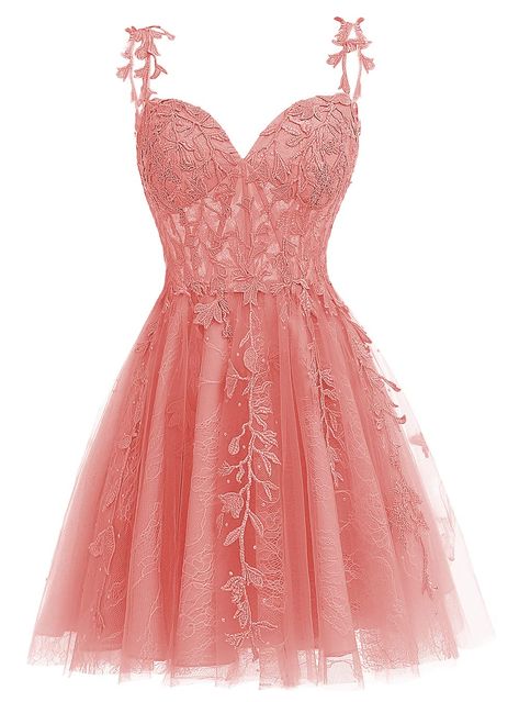 Homecoming Dresses For Teens, Tulle Homecoming Dress, Cocktail Gowns, Short Prom Dress, Lace Homecoming Dresses, Grad Dresses, Short Prom, Gowns With Sleeves, Polyester Dress