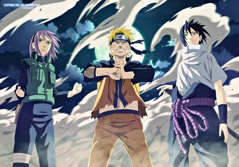 Team 7 all grown up - naruto Kurama Susanoo, Naruto Team 7, Naruto Stuff, Naruto Vs, Naruto Teams, Manga Naruto, Sasuke Sakura, Naruto Sasuke, Naruto Fan Art