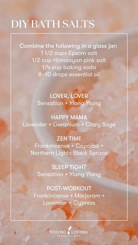 All Natural Bath Salts, Diy Salt Bath Soak, Bath Salt Recipe Homemade, Bath Recipes Relaxing, How To Make Homemade Bath Salts, Salt Soak Recipe, Aromatherapy Bath Salts, How To Make Your Own Bath Salts, Himalayan Salt Bath Soak Recipe