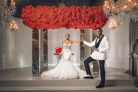 DLC Innovation😁👏📸🎥 on Instagram: "Never marry the one you can live with, marry the one you cannot live without. Luxury Wedding Shoot Bride: @krystinjanayy Groom:…" Trisha Paytas Wedding, A Black Wedding, Bride Groom Table, Blue Gold Wedding, Trisha Paytas, Afro Caribbean, African American Weddings, African Wedding Dress, Caribbean Wedding