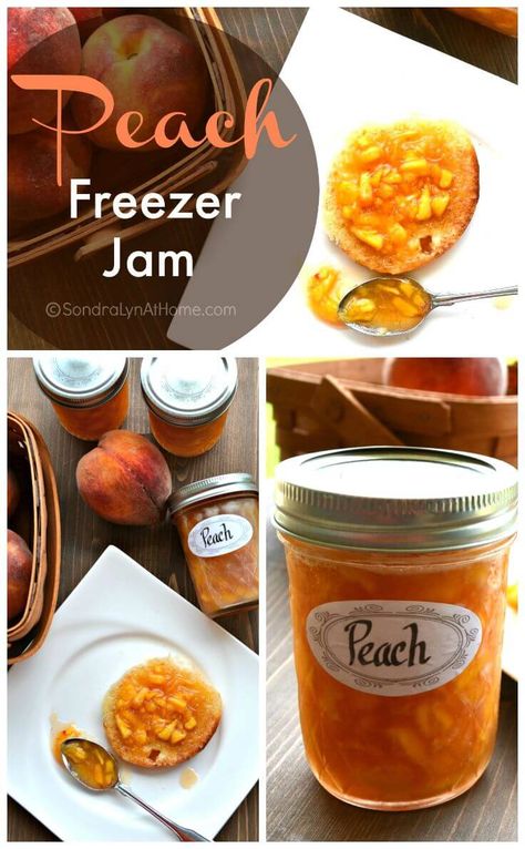 Peach Freezer Jam --- Sondra Lyn at Home.com Peach Freezer Jam Recipe, Peach Freezer Jam, Freezer Jam Recipes, Freezing Food, Peach Recipes, Freezer Jam, Jam And Jelly, Jam Recipe, Jelly Recipes