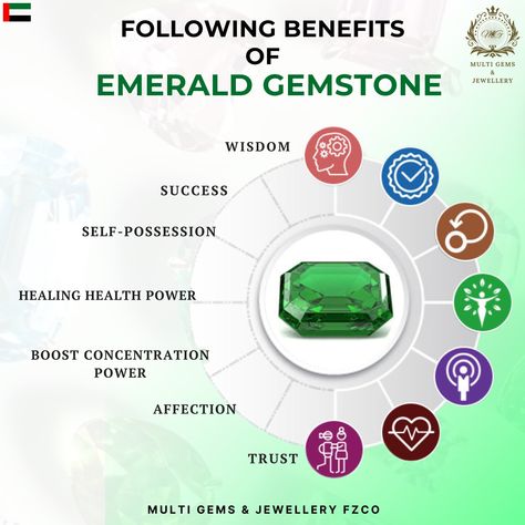 Unveil the Power of Emerald Gemstones! 💎 Emerald, the stone of wisdom and intellect, brings numerous benefits to its wearer. 😍 Add an emerald to your collection today and let its benefits empower your life! 🌟 #Emerald #emeraldstone #emeraldgemstone #emeraldcut #EmeraldRing #emeraldgreen #emeraldjewelery #emeraldnecklace #emeraldpendant #uae #uaejewellery #uaejewelery #dxb #Dubai #jewelry #jewellery #jewelrylover #jewelryaddict Emerald Pendant, Emerald Necklace, Career Growth, Emerald Stone, Emerald Gemstone, The Stone, Gems Jewelry, Emerald Ring, Jewelry Lover