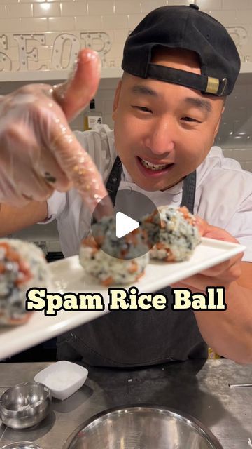 Spam Rice Balls Recipe, Spam Balls, Spam Rice Bowl, Rice Balls Recipe Japanese, Spam Rice Balls, Rice Ball Recipe, Korean Rice Balls, Spam Rice, Japanese Rice Dishes