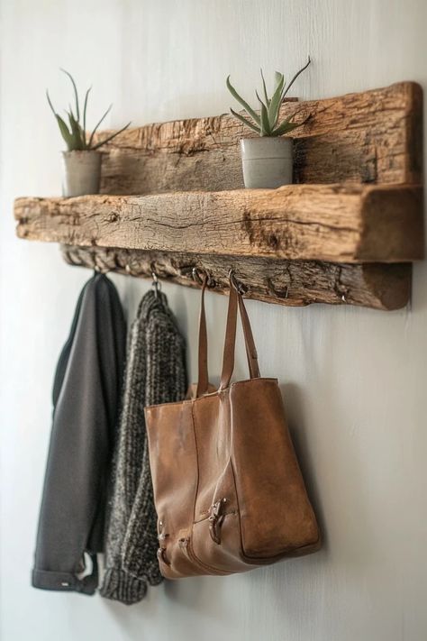 "Get organized in style with a DIY Rustic Coat Rack with Floating Shelves! 🛠️🧥 Perfect for an entryway or mudroom. #DIYStorage #CoatRackInspiration #RusticHome"
"Get organized in style with a DIY Rustic Coat Rack with Floating Shelves! 🛠️🧥 Perfect for an entryway or mudroom. #DIYStorage #CoatRackInspiration #RusticHome" Rustic Key Holder Ideas, Diy Rustic Coat Rack, Rustic Coat Hooks, Rustic Wall Hooks, Wood Hooks, Rustic Coat Rack, Rustic Crafts, Boot Room, Wood Floating Shelves