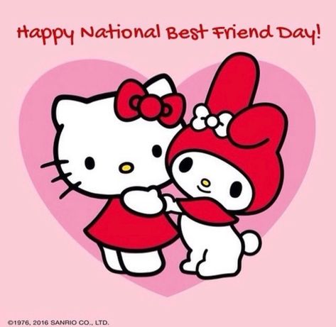 Hello Kitty Hugging, International Hug Day, Strawberry Cookie, National Best Friend Day, Friends Hugging, Funny Morning Pictures, Fun Quizzes To Take, Beach Icon, Virtual Hug