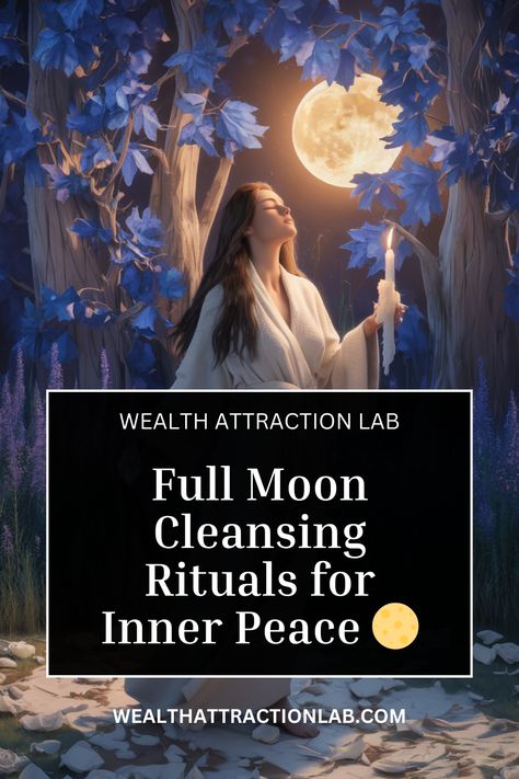 Full Moon Cleansing Rituals for Inner Peace 🌕🌿 Full Moon Cleanse, Black Moon Ritual, Full Moon Cleansing, Moon Cleansing, Full Moon Rituals, Cleansing Rituals, Lunar Energy, Moon Rituals, Peace And Balance