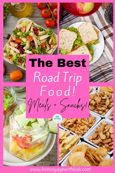 Road Trip Food Meals, Car Trip Food, Road Trip Food Ideas, Healthy Road Trip Food, Road Trip Prep, Trip Food Ideas, Road Trip Meals, Packing For A Road Trip, Vacation Snacks