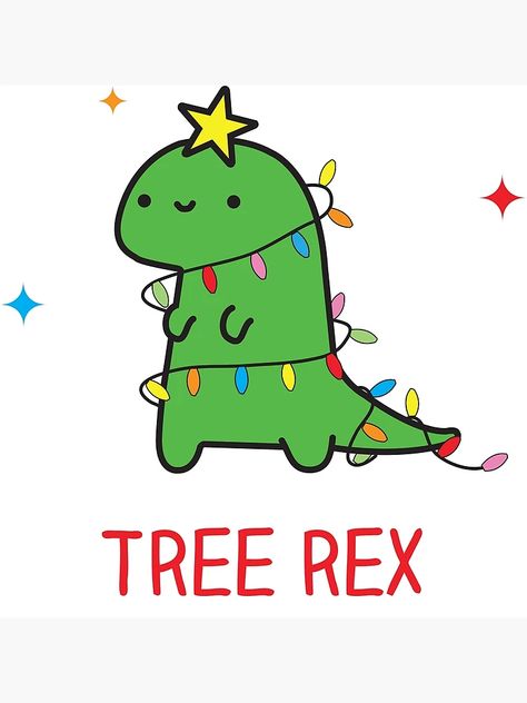 Tree Rex Christmas, Cute Diy Christmas Cards For Friends, Dragon Christmas Card, Fun Christmas Drawings, Cute And Easy Christmas Cards, Christmas Card Gift Ideas, Corny Christmas Cards, Christmas Animal Puns, Cute Holiday Cards Diy