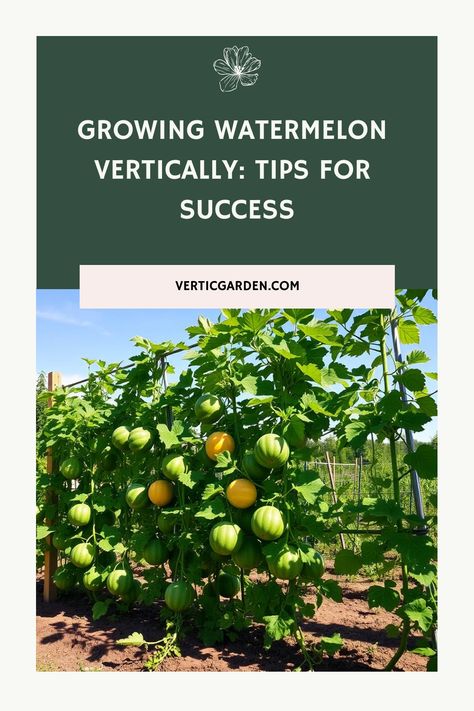 Growing watermelons vertically is a smart way to use space and get a good harvest. It’s great for those with little garden space, like a 4′ x 4′ raised Growing Strawberries Vertically, Growing Watermelon, Grow Watermelon, Watermelon Varieties, Growing Melons, Watermelon Uses, How To Grow Watermelon, Vertical Garden Plants, Building A Trellis