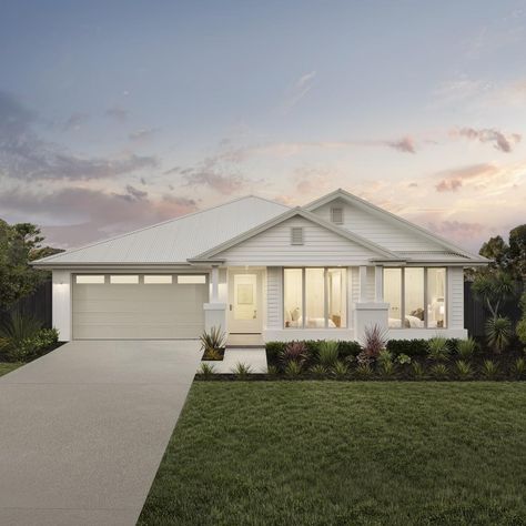 Coastal Renovation, Hamptons Exterior, House Exterior Cladding, Coastal Facade, Hamptons Facade, Hamptons House Exterior, Queenslander House, Weatherboard House, White Exterior Houses