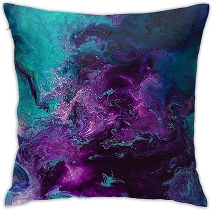 Amazon.com: Drissa Purple Teal Turquoise Galaxy Nebulous Pillow Covers Decorative Throw Pillowcase 18x18 Inch Square Couch Cushion Cover for Home Decor Sofa Living Room Bed Car Sofa : Home & Kitchen Turquoise Galaxy, Purple Room Decor, Living Room Cushions, Couch Cushion Covers, Purple Rooms, Bed Couch, Bed In Living Room, Sofa Living Room, Couch Cushions