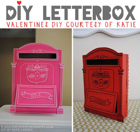 Diy Letterbox, Valentines Card Holder, Valentines Letter, Valentine's Day Crafts, Diy Valentines Cards, Valentine Day Boxes, Fabulous Diy, My Funny Valentine, Valentine Box