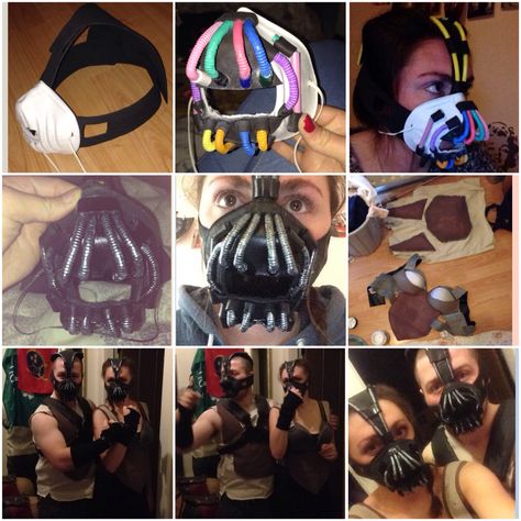 Bane Diy Costume, Bane Costume Female, Bane Mask Diy, Diy Bane Costume, Bane Halloween Costume, Batman Villain Costumes, Bane Costume, Bane Cosplay, Poison Ivy Halloween Costume