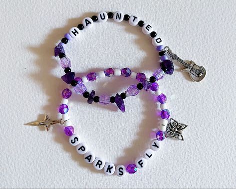 Sparks Fly Bracelet Taylor Swift, Taylor Swift Friendship Bracelet Purple, Haunted Taylor Swift Bracelet, Friendship Bracelets Purple, Taylor Swift Butterfly, Taylor Swift Pretty, Ig Story Post, Sparks Fly Taylor Swift, Eras Tour Friendship Bracelets