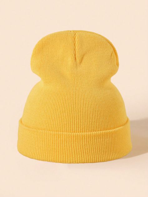 Solid Color Simple Knit HatI discovered amazing products on SHEIN.com, come check them out! Simple Knit Hat, Color Minimalist, Minimalist Men, Women's Beanie, Casual Hat, Men's Knit, Knitted Hat, Clothing Size Chart, Womens Clothing Sizes