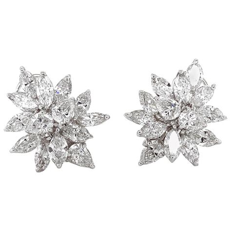 Pear Cut Diamonds 10.63 Carat Platinum Earrings | From a unique collection of vintage Clip-on Earrings at https://www.1stdibs.com/jewelry/earrings/clip-on-earrings/. Harry Winston Earrings, Harry Winston Diamond, Van Cleef & Arpels, Diamond Cluster Earrings, Platinum Earrings, Pear Cut Diamond, Harry Winston, Earrings Clip, Solitaire Diamond