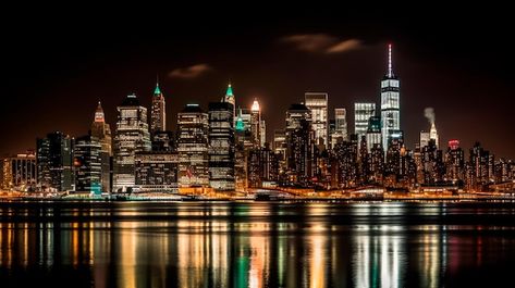 Nex York, City Panorama, Manhattan City, Panorama City, New York Manhattan, Photo Night, Night Skyline, Nyc Manhattan, Manhattan Skyline