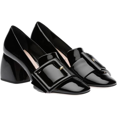 Miu Miu Pump (1 055 AUD) ❤ liked on Polyvore featuring shoes, pumps, heels, miu miu, black, patent leather shoes, black mid heel pumps, buckle shoes, miu miu pumps and miu miu shoes Black Patent Shoes, Black Patent Leather Shoes, Black Patent Pumps, Black Patent Leather Pumps, Black Shoes Heels, Mid Heel Shoes, Shoes World, Mid Heels Pumps, Shoes Design