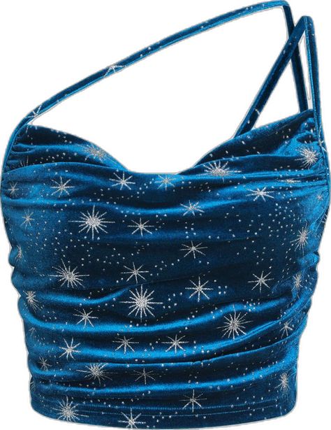 Star Crop Top, Crop Cami Top, Velvet Crop Top, Glitter Stars, Cropped Cami, Cami Crop Top, Velvet Material, Eras Tour, Blue Velvet