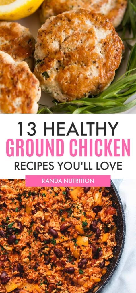 Healthy Ground Chicken Recipes, Healthy Ground Chicken, Ground Chicken Recipes Healthy, Tastiest Recipes, Ground Turkey Recipes Healthy, Healthy Ground Turkey, Chicken Meatball Recipes, Clean Eating Chicken, Chicken Breakfast