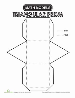 Triangular Prism | Worksheet | Education.com Mathematics Art, Math Models, Geometry High School, Triangular Prism, Geometry Worksheets, Printable Shapes, Math Projects, Alphabet Flashcards, Math Geometry