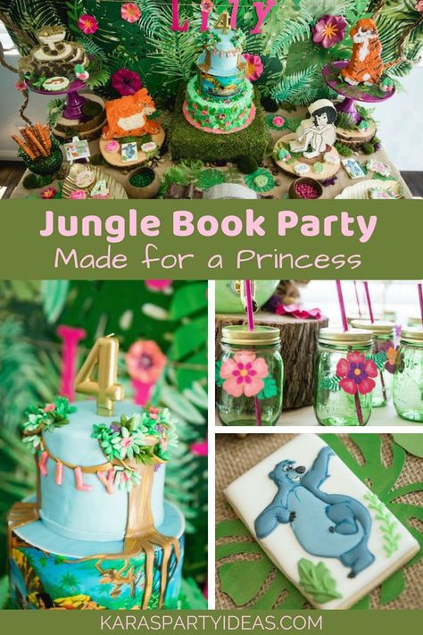 Jungle Book Birthday Party, Jungle Book Birthday, Leaf Backdrop, Jungle Book Party, Paper Jungle, Madagascar Party, Decoration Jungle, Jungle Book Characters, Book Themed Birthday Party