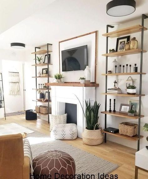 Mid Century Modern Living Room Decor, Industrial Decor Living Room, Furnitur Ruang Keluarga, House Addition, Addition Ideas, Pallet Furniture Living Room, Mid Century Living Room, Mid Century Modern Living Room, Modern Farmhouse Living Room