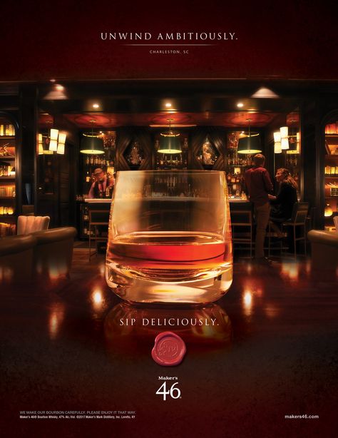 Makers Mark ad campaign for Makers 46 bourbon Cocktail Pictures, Restaurant Ad, Restaurant Poster, Restaurant Photography, 광고 디자인, Bar Poster, Creative Advertising Design, Whiskey Bar, Key Visual