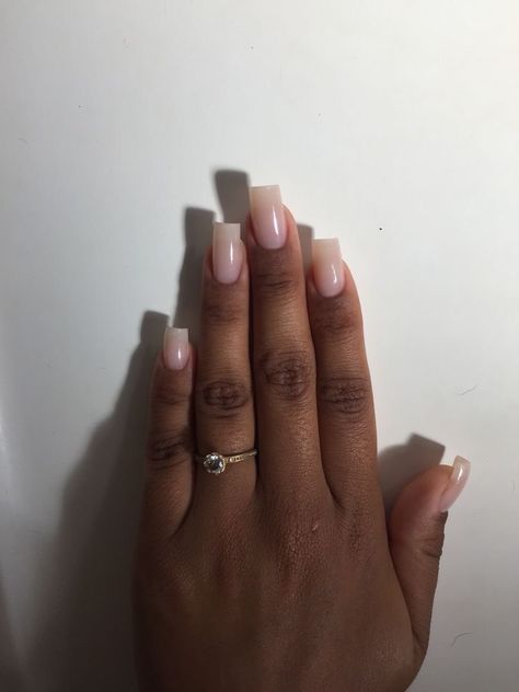 Nails For Private School, Private School Nails, Short Natural Acrylic Nails Square, Natural Acrylic Nails Square, Short Natural Acrylic Nails, Acrylic Nails Square, Natural Acrylic, Classy Acrylic, Natural Acrylic Nails