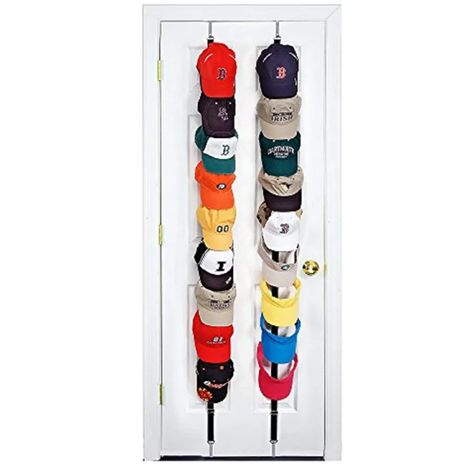 27 Things For Anyone Who Has More Clothing Than They Know What To Do With | HuffPost Life Closet Wall Organizer, Baseball Cap Rack, Hat Shelf, Cap Rack, Cap Organizer, Door Rack, Over The Door Hooks, Hat Hanger, Hat Holder