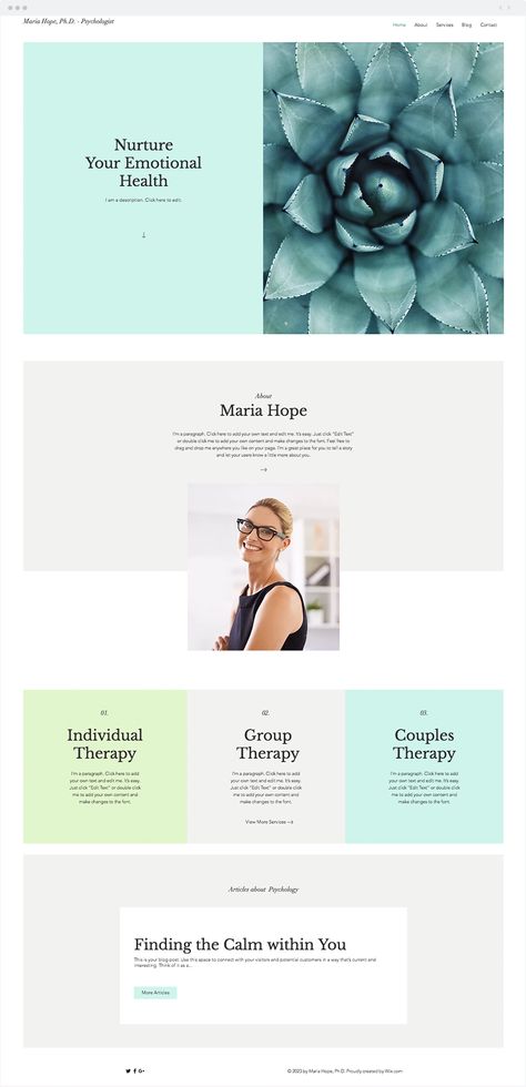 Psychologist Website Template Website Design For Therapist, Psychology Website Design Inspiration, Counselling Website Design, Therapy Website Design Inspiration, Psychologist Website Design, Counseling Website Design, Psychology Website Design, Therapist Website Design Inspiration, Meditation Website