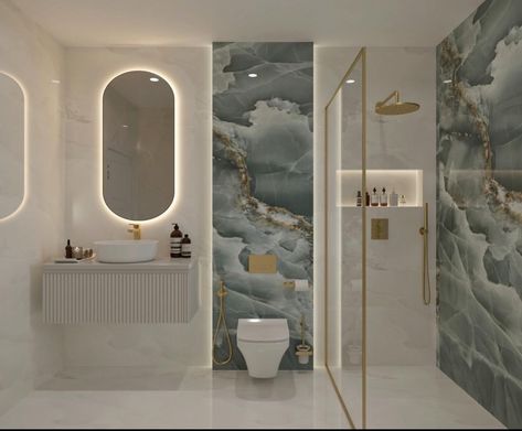 Washroom Interior Design Modern, Small Bathroom Marble Ideas, Bathroom Before And After, Small Bathroom Lighting Ideas, Small Bathroom Lighting, Bathroom Lighting Ideas, Bathroom Wall Tile Design, Modern Small Bathroom, Toilet And Bathroom Design