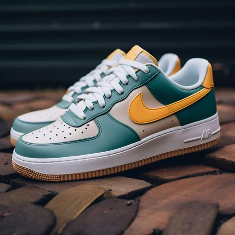 Custom Trainers, Painted Nikes, Nike Air Force 1 Custom, Air Force 1 Custom, Organic Colors, Sneakers Athletic, Custom Nikes, Custom Sneakers, Nike Air Force 1