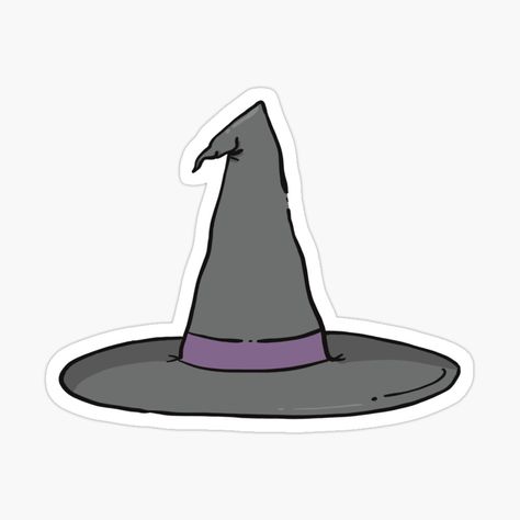 Witch Hat Sticker, Scarecrow Crafts, Witches Hat, Witch Hat, Scarecrow, Sticker Design, Chalk, Sell Your Art, Awesome Products